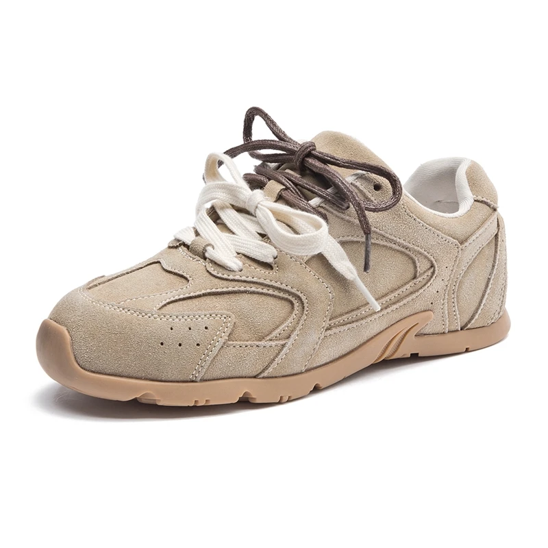 AIYUQI Zapatillas Deportivas para Mujer 2026, Nuevas Zapatillas de Entrenamiento Alemanas Antideslizantes para Mujer, Planas, Talla Grande, de Cuero Genuino, para Correr