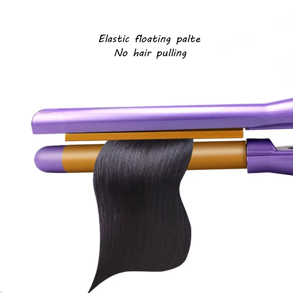 Rizador de Pelo Eléctrico Multifunción de Alta Calidad con Almohadilla Esponjosa para Raíz y Ondas, Herramienta Alisadora de Pelo Redonda