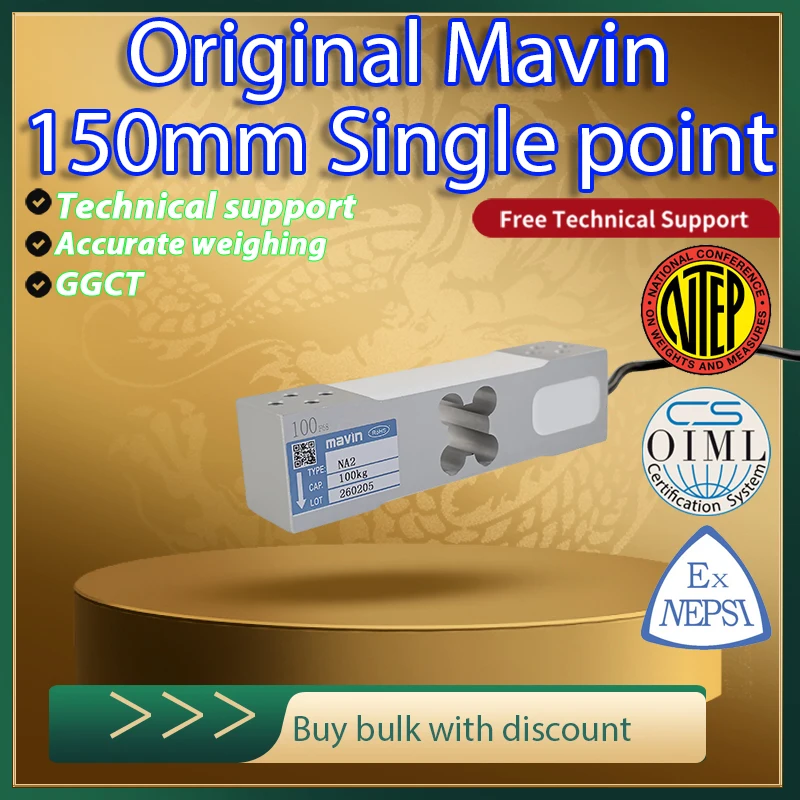 Sensor de Pesaje de Alta Precisión MAVIN ZZPH2 2.0mV/V, Celda de Carga de Viga Paralela de Aluminio para Báscula Electrónica de Banco 60-500kg