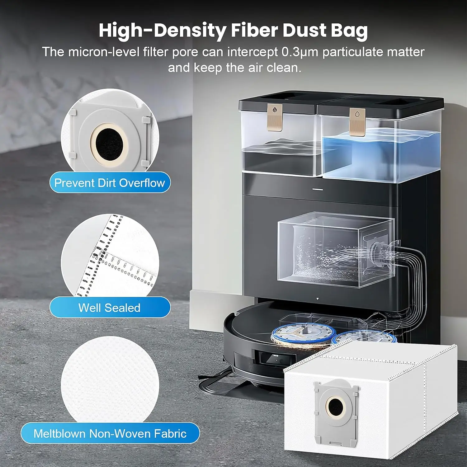 ECOVACS T50 PRO OMNI / T50 OMNI accesorios cepillos laterales principales paños de fregona filtros HEPA bolsas de polvo Robot repuestos de aspiradora