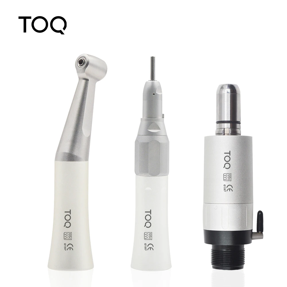 Mini Motor de aire de contraángulo Dental de baja velocidad, 4 agujeros disponibles para dentista, Kit de pieza de mano recta, contraángulo de baja velocidad, 4 orificios