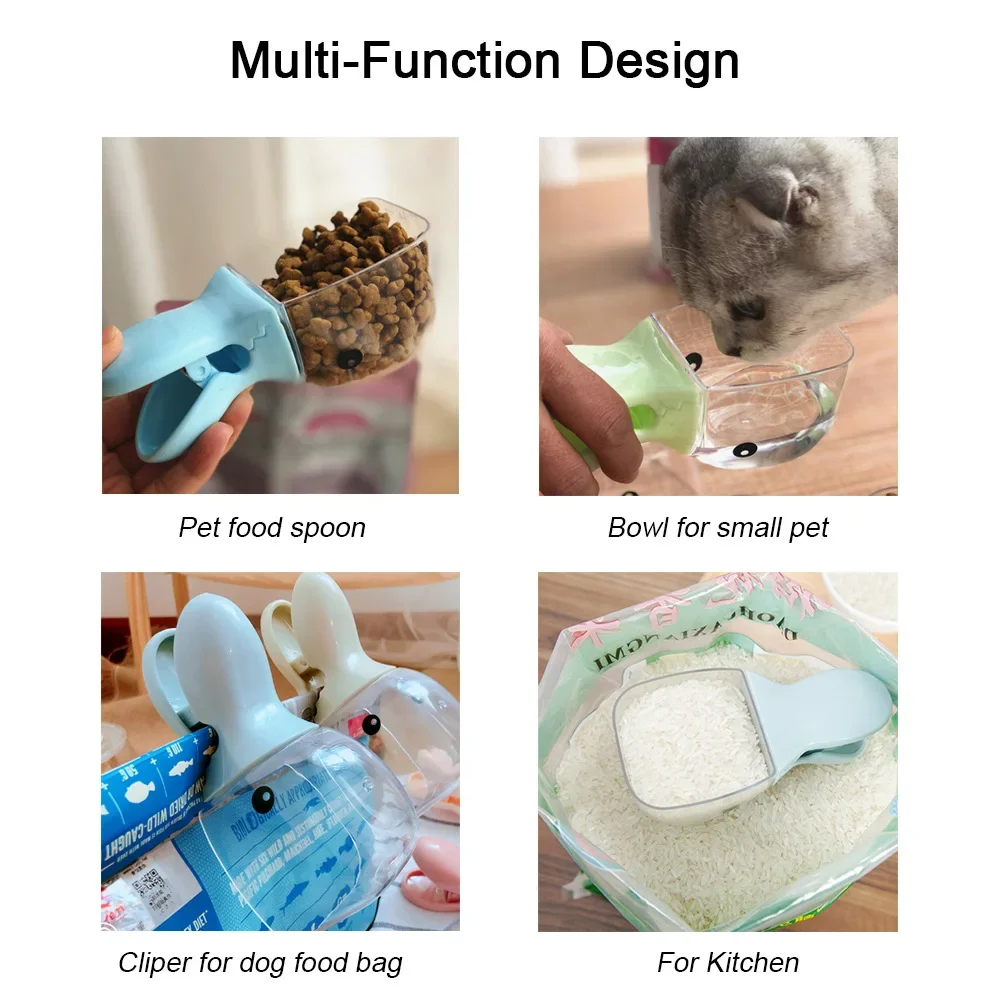 Cuchara de comida para mascotas, cuencos para perros y gatos, cuenco multifunción para gatos/cachorros pequeños, cuchara para comida para gatos, comida para perros, tazón de agua, fuente