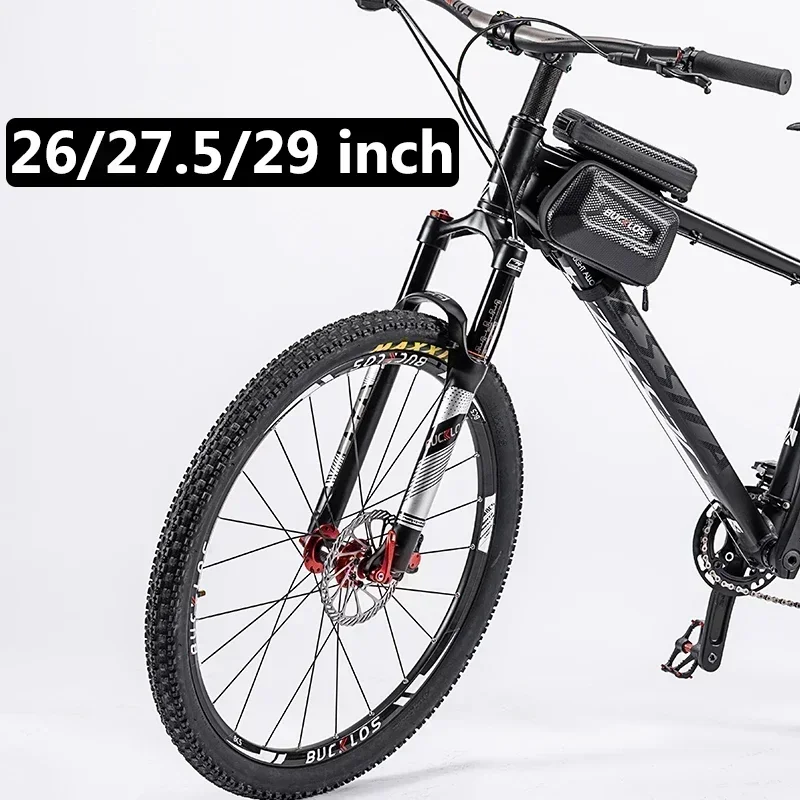 BUCKLOS-horquilla de aire para bicicleta de montaña, 9x100mm, suspensión neumática, viaje, 120mm, tubo recto/cónico, freno de disco de horquilla MTB RL/LO