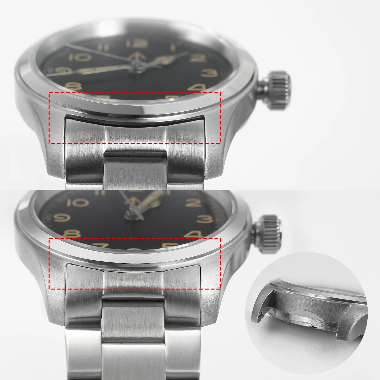 Reloj militar Militado ML08 VH31 movimiento de cuarzo doble cristal de zafiro C3 BGW9 luminoso 10Bar impermeable 38mm reloj Vintage