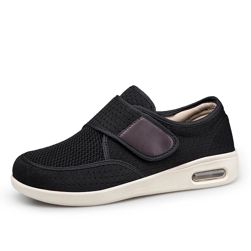Zapatos para diabéticos ajustables para hombre, ortopédicos para personas mayores, pies hinchados, Hallux Valgus, juanete, eversión del pulgar, alivio del dolor en el pie