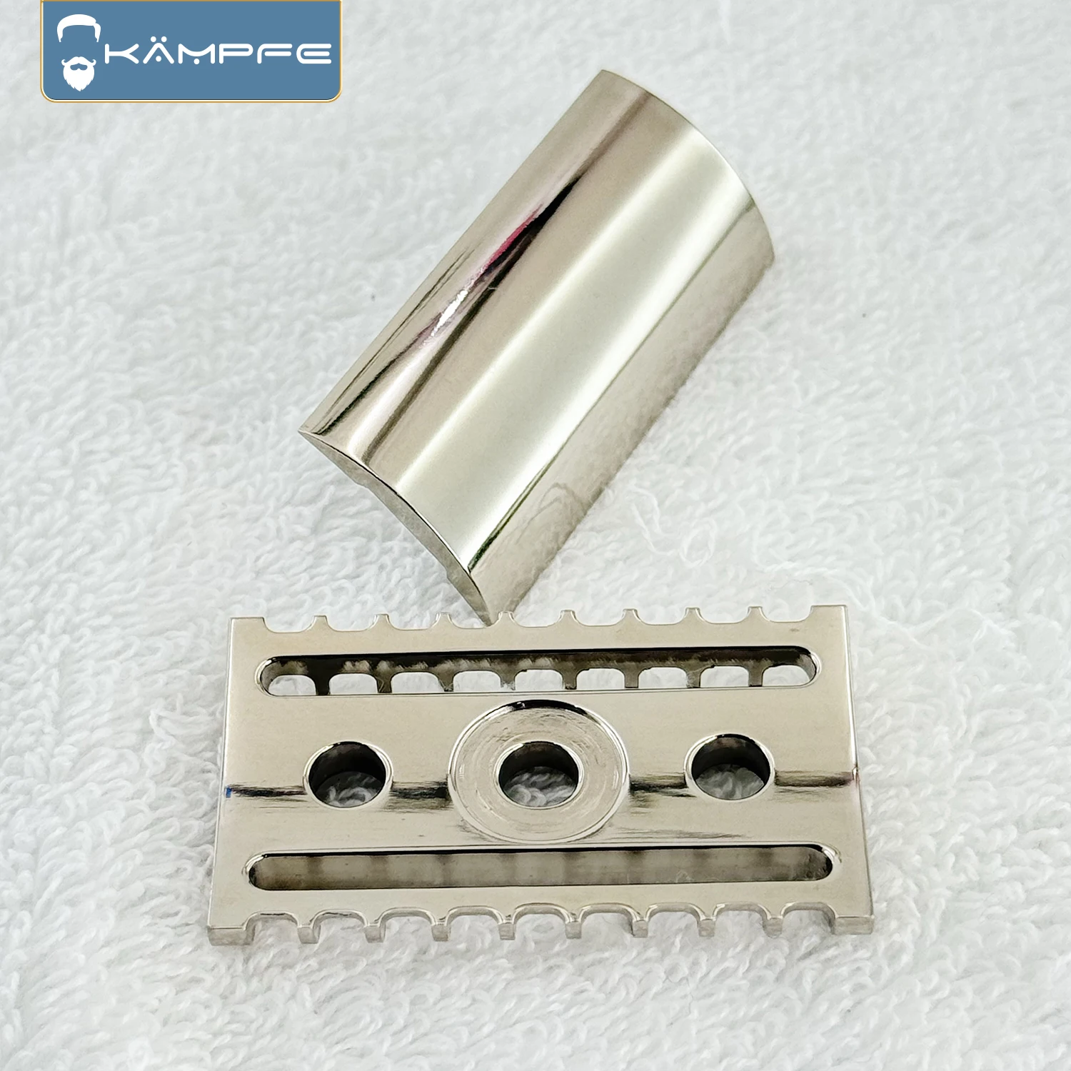Cabezal de afeitadora de seguridad de aleación de titanio KAMPFE, fresado CNC, regalo de maquinilla de afeitar para hombres