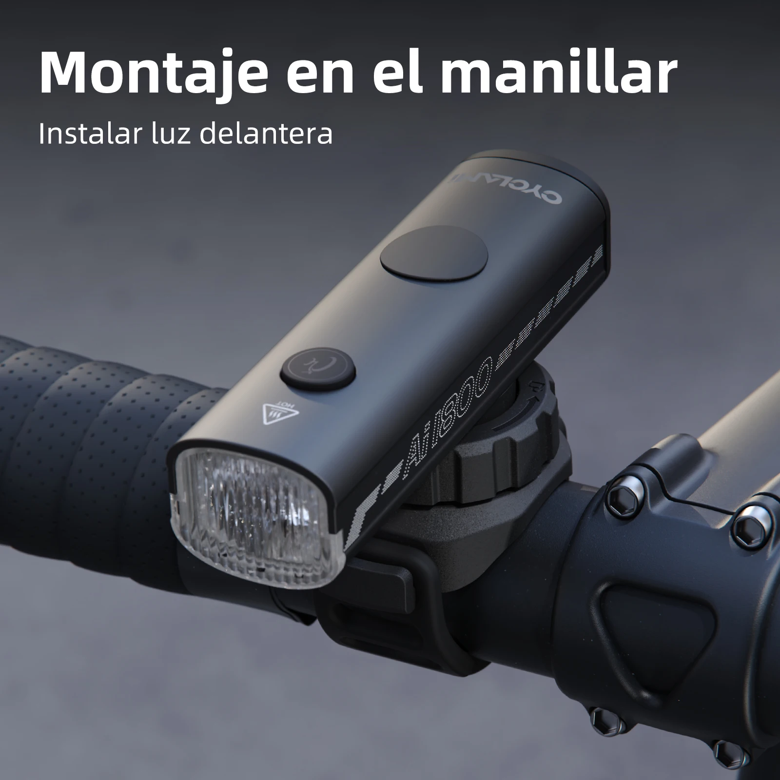 CYCLAMI S14 Universal PC 360 °   Soporte Giratorio para Ciclocomputador, Soporte para GPS y Faro Delantero de Bicicleta de Montaña, Soporte para Luz Trasera