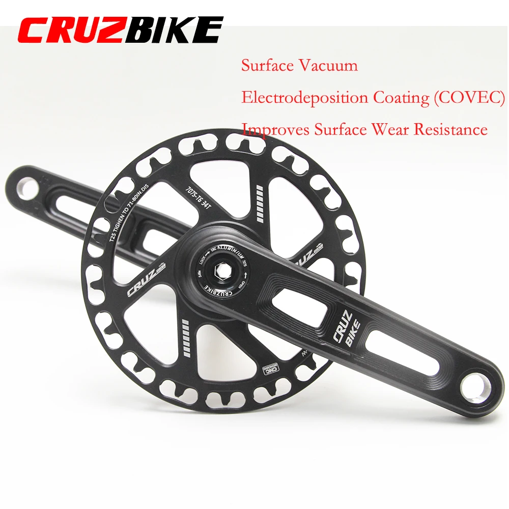 CRUZbike-bielas de bicicleta plegables ultraligeras para niños, 127/140/150mm, manivela hueca de tecnología, accesorios de piezas de bicicleta de aleación de aluminio
