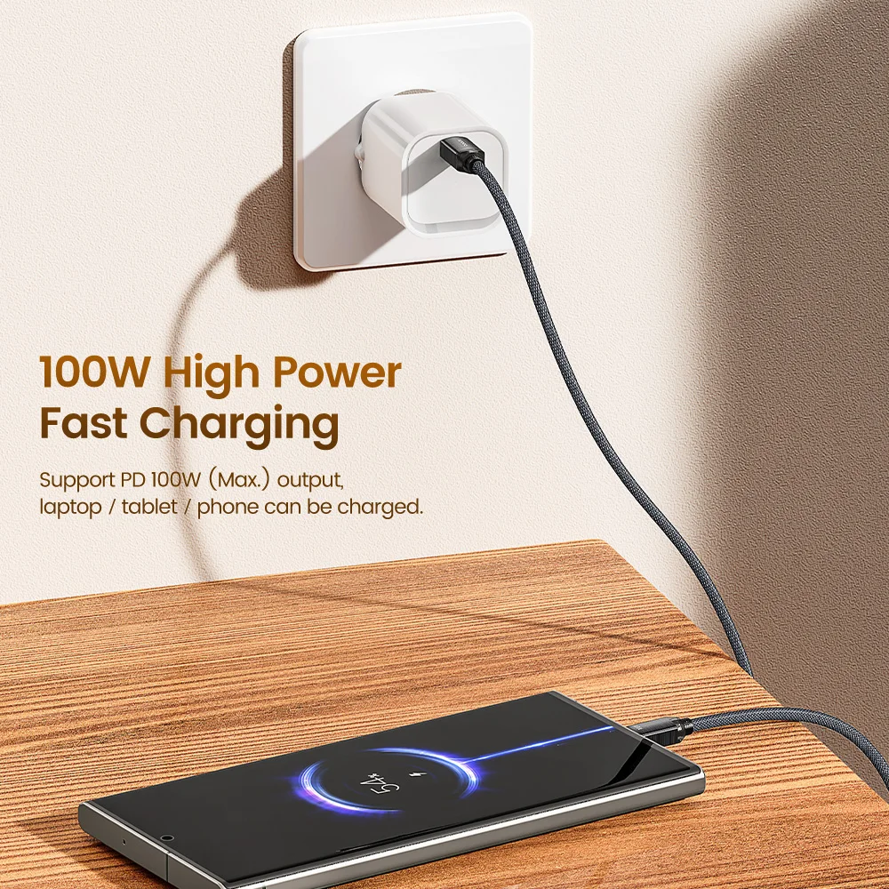 Toocki PD100W Cable de carga rápida USB C a C para iPhone 15 tipo C a tipo C cargador de teléfono para Samsung Xiaomi Hoco Cable de datos