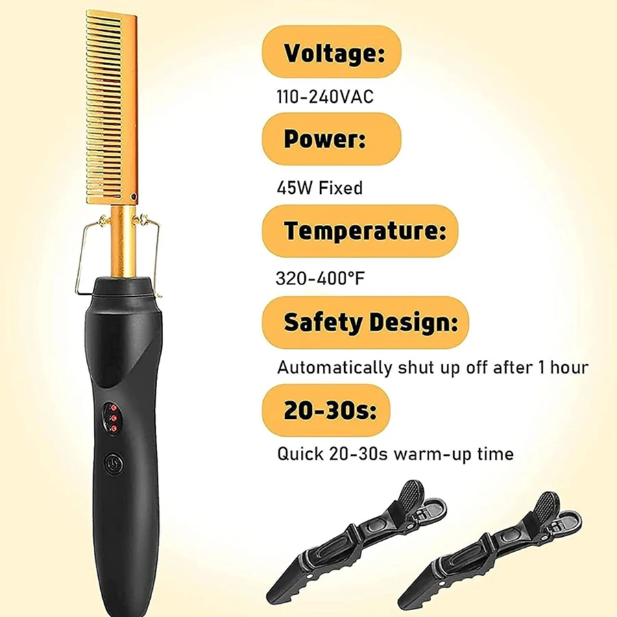 Kit de Instalación de Pelucas GOIPLE con Peine Eléctrico Caliente Iónico, Pegamento Fuerte para Pelucas, Removedor de Adhesivo, Spray de Fusión, Barra de Cera y Set de Control de Bordes