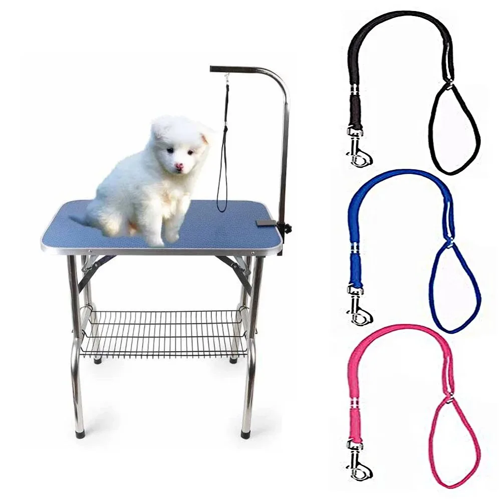 Correa ajustable y duradera para perro, arnés con Clip de bloqueo de lazo para mascotas de nailon, mesa de aseo para perros, brazo, cuerda de sujeción para baño, gotas