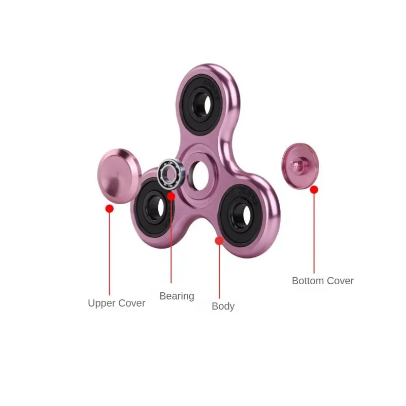 Fidget Finger Spinner, Spinners de mano de Metal de aleación, juguetes de descompresión para aliviar el estrés para niños y adultos, regalos divertidos