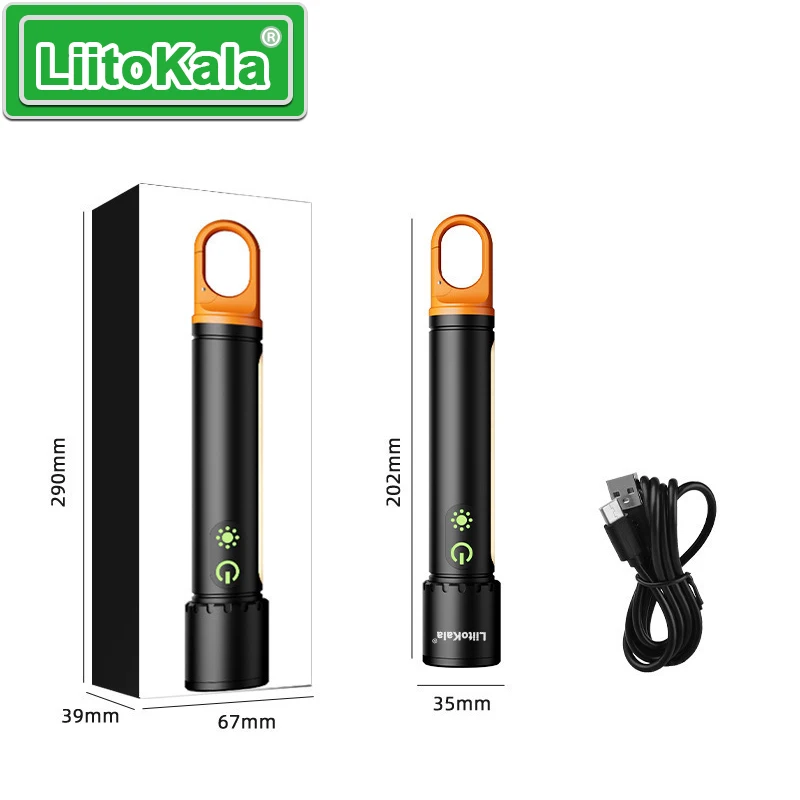 LiitoKala Ultra Bright Core LF-X725 Linterna 21700 3500mAh Iluminación de batería 1500LM 20W 500m Alcance