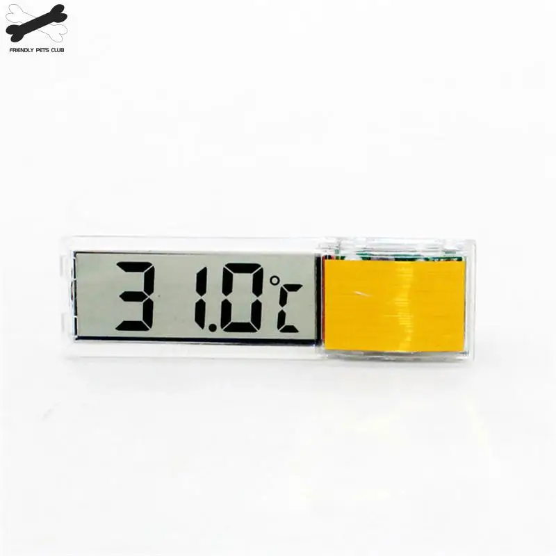 Termómetro electrónico digital para acuario, plástico, metal, 3D, medidor de temperatura para pecera, oro, plata, recién llegado