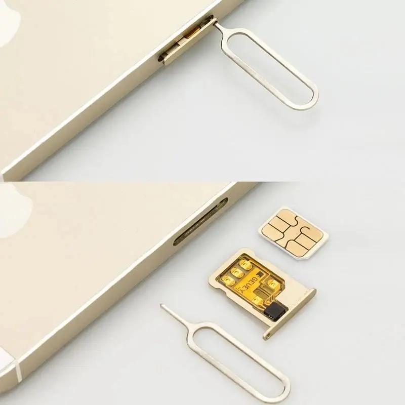 Pin de tarjeta antipérdida para IPhone, Xiaomi, Samsung, Huawei, bandeja Universal para quitar tarjetas Sim para abrir la tarjeta Sim, herramientas de expulsión, 1/50/100 Uds.