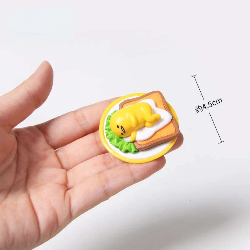 Anime Gudetamas Yolk King huevos perezosos Gashapon juguete figuras en miniatura Linda muñeca modelo colección adornos niños regalo de cumpleaños