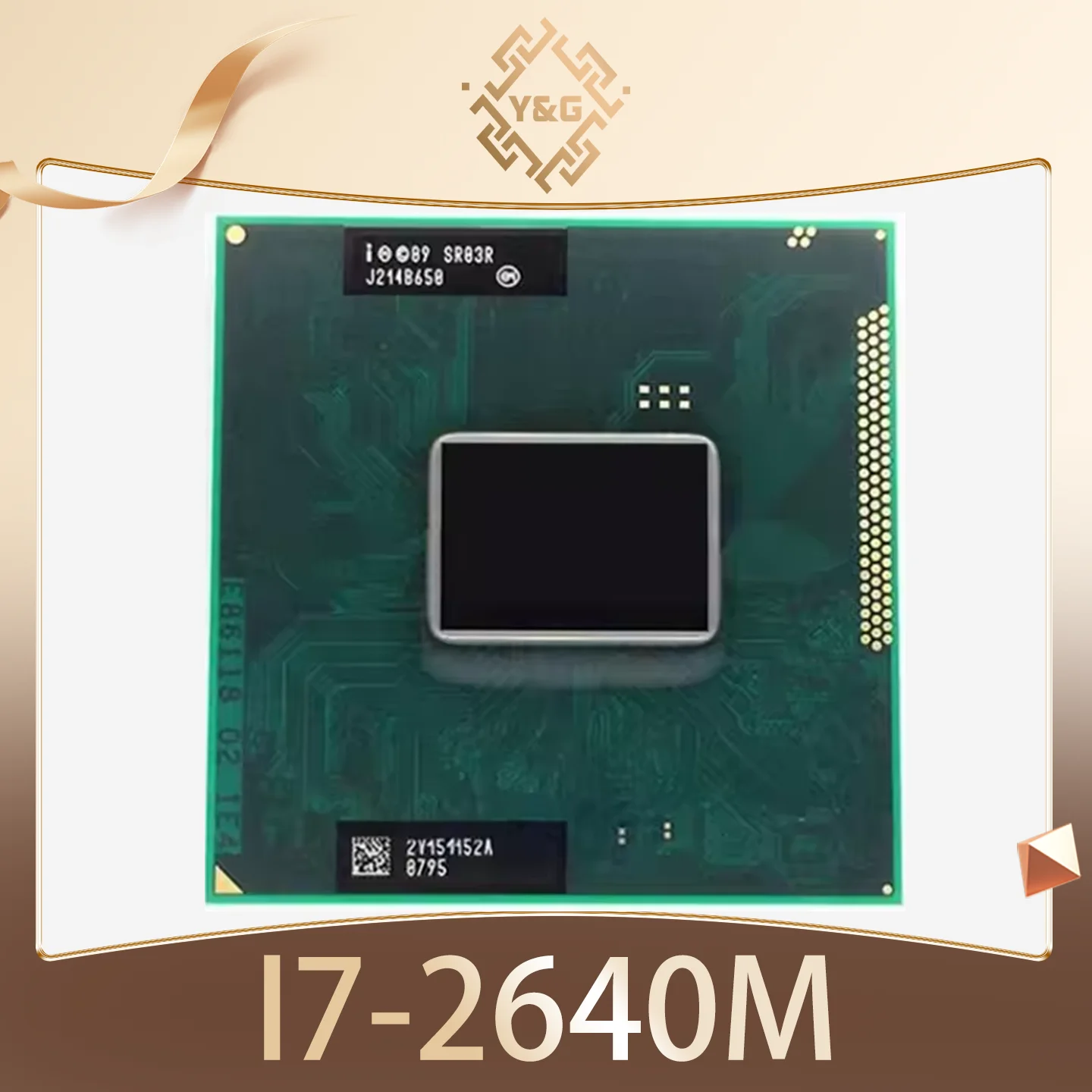 Core I7-2640M SR03R I7 2640M 2,8 GHz CPU de cuatro hilos de doble núcleo usada 4M 35W Socket G2 / rPGA988B
