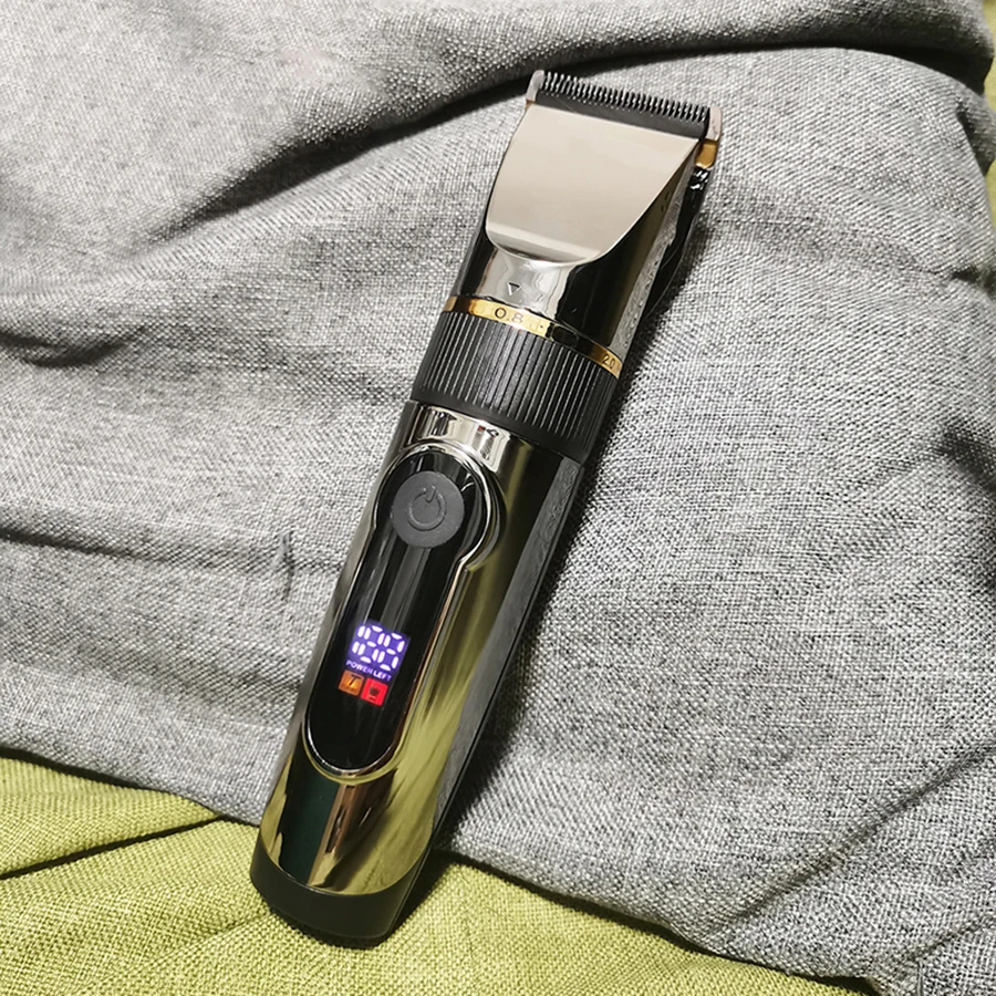 Cortadora de pelo profesional, recortadora eléctrica recargable para hombres, Barba, niños, máquina cortadora de peluquero, corte de pelo, pantalla LED resistente al agua
