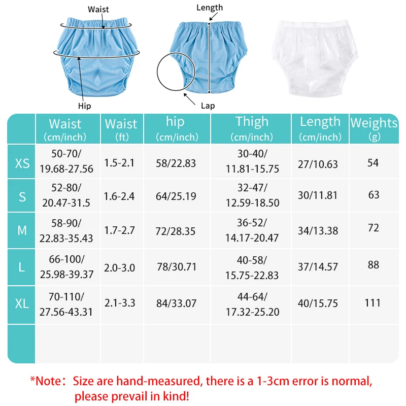 Pañal de tela reutilizable para adultos, cubierta extraíble, pantalones para incontinencia, protección impermeable para ir en la parte superior con pañales y calzoncillos, 2 uds.