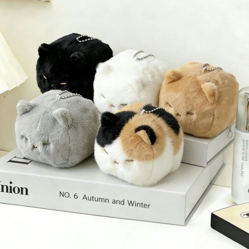 Lindo Colgante de Peluche con Forma de Gato de Dibujos Animados, Colgante Suave y Adorable para Decoración de Mochilas Escolares, Regalo para Estudiantes
