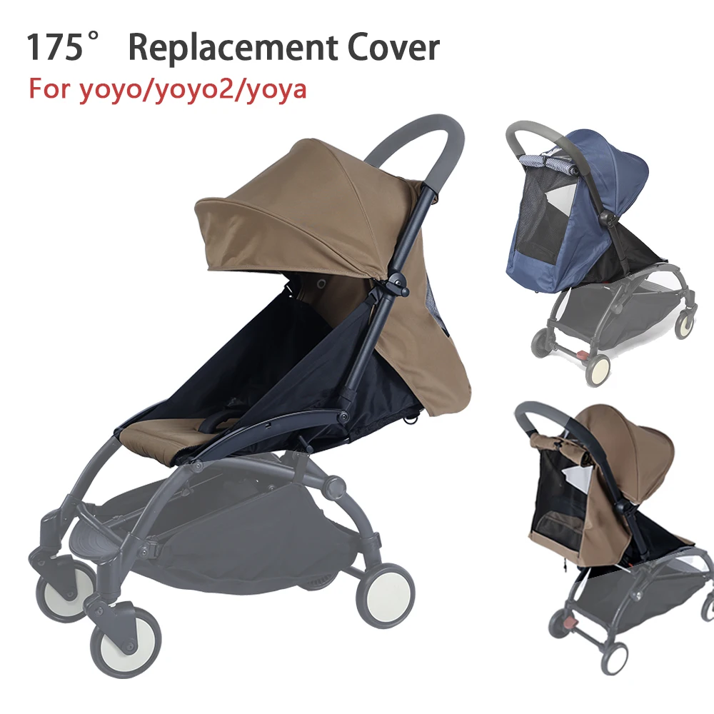 175 °   3 unids/set accesorios de cochecito capucha, colchón y cojín de asiento para YOYO/YOYO2/YOYA Babytime 1:1 calidad dosel cubierta colchones