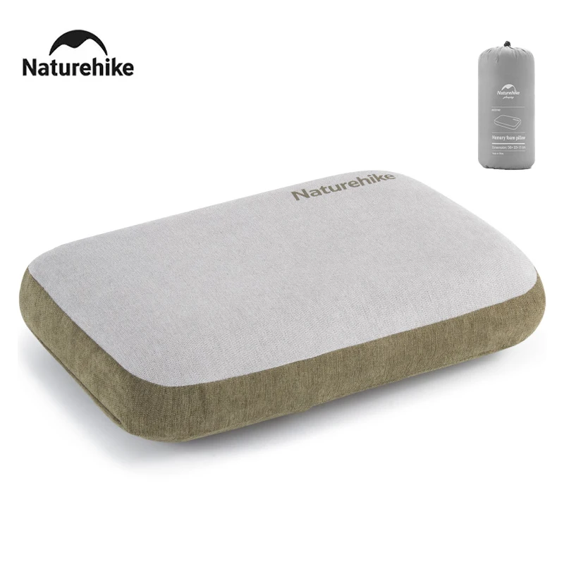 Naturehike-almohada plegable ultraligera para acampar, cojín de espuma viscoelástica para dormir, almacenamiento portátil para exteriores, viaje, avión, Playa