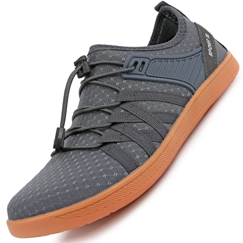 Nuevos zapatos minimalistas para hombre, zapatillas informales descalzas con punta ancha, zapatillas de deporte Unisex transpirables de malla para mujer, zapatos ligeros para caminar