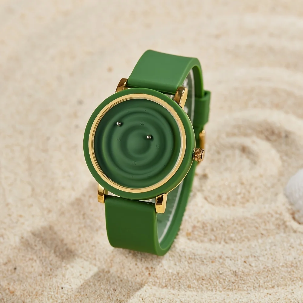 Reloj de cuarzo personalizado, moderno, con aguja magnética flotante, rodamiento de bolas, diseño creativo y sencillo, resistente al agua, para estudiantes, mujeres y hombres.