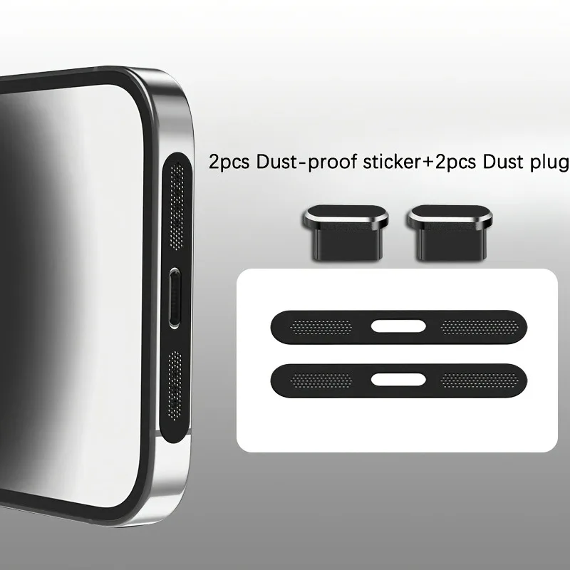 4 piezas de malla metálica antipolvo para iPhone 18 Pro / 18 Pro Max, protector de altavoz a prueba de polvo.