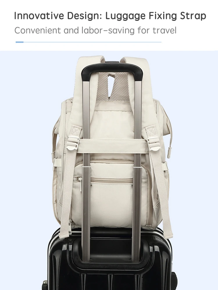 PANGDUBE Bolsa de pañales para bebés con 2 ganchos para cochecito, bolsa para mamás, mochila impermeable para viajes al aire libre, bolsa de maternidad para mamá para cosas de bebé