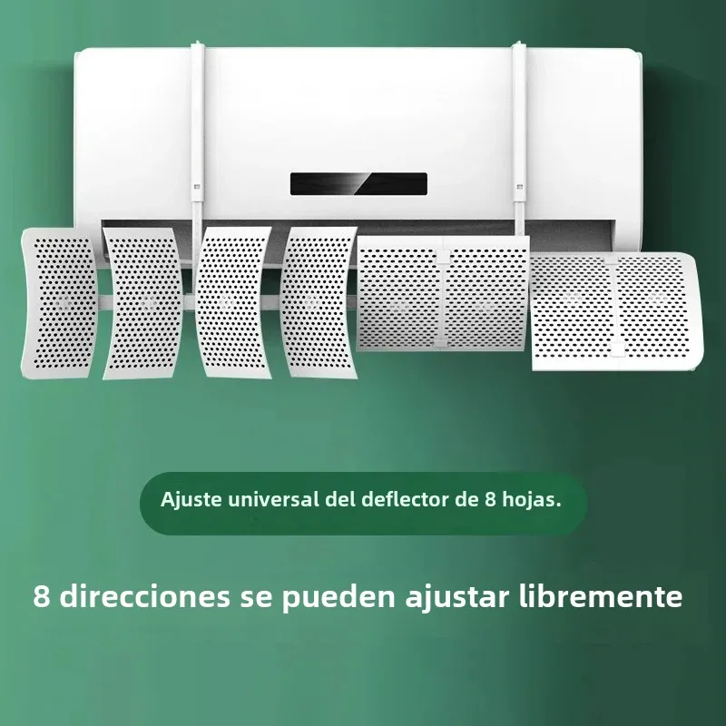 Cubierta deflectora de parabrisas de aire acondicionado Universal, Deflector de viento montado en la pared, extractor antidirecto para salida de aire acondicionado
