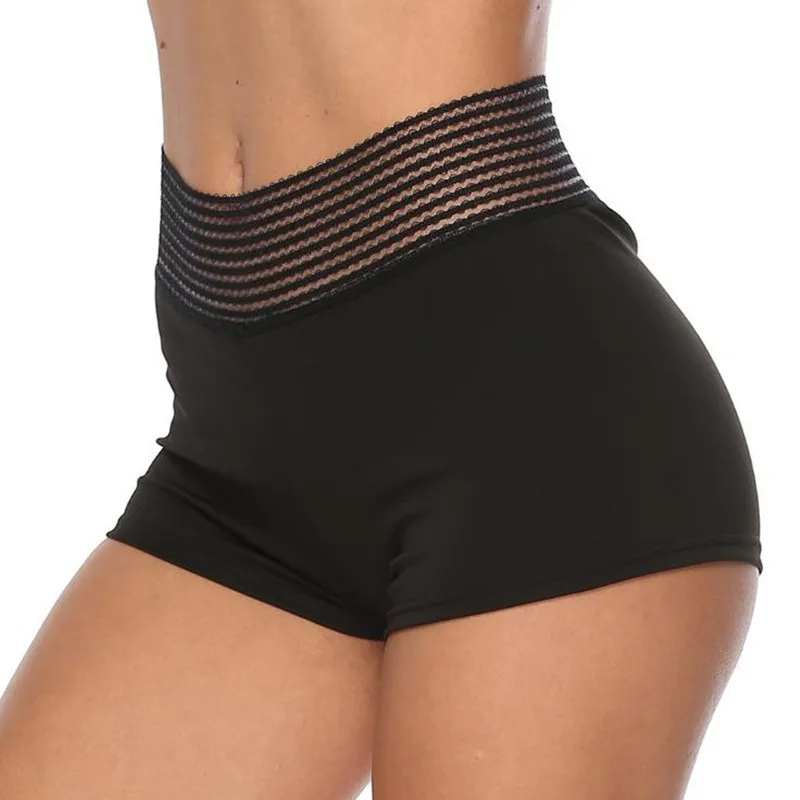 Shorts Deportivos Sexys de Cintura Alta para Mujer, Leggings para Gimnasio, Entrenamiento, Fitness, Yoga, Pantalones Cortos Transpirables Sólidos para Mujer