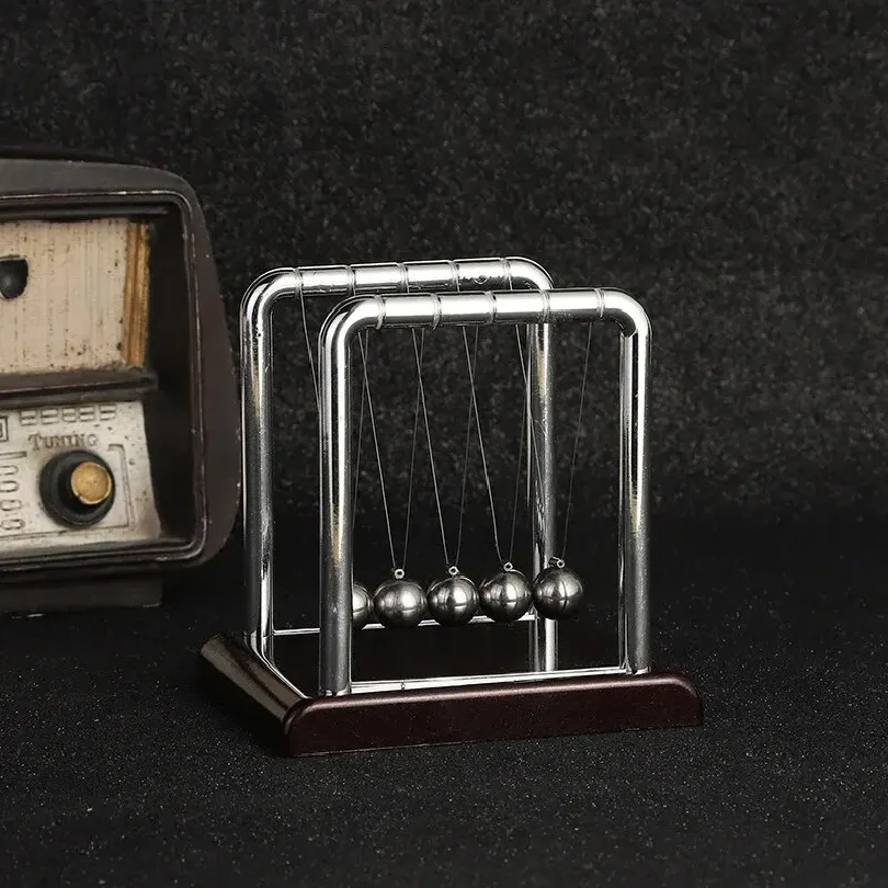 Cuna de Newton, Bolas de Acero de Equilibrio, Material Didáctico de Física, Péndulo, Juguetes de Escritorio, Regalos para Aliviar el Estrés, Decoración del Hogar