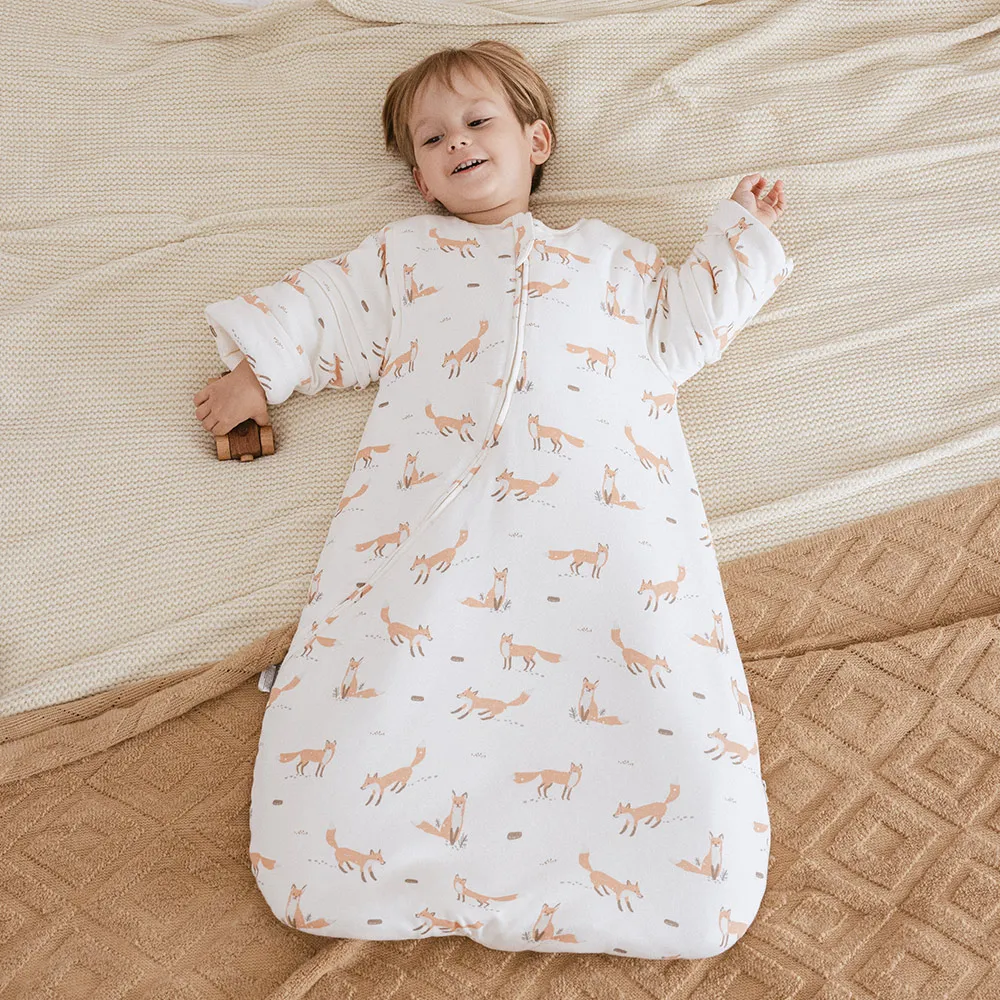 Saco de dormir para bebés de 0 a 24 meses, saco de dormir de invierno más grueso, mangas extraíbles, manta antipatadas para evitar el frío para bebés, 3,5