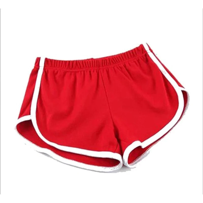 Nuevos pantalones cortos deportivos de moda para mujer, pantalones cortos informales para el hogar, Color sólido, Yoga, Fitness, correr, pantalones de playa, pantalones de chándal de Color caramelo