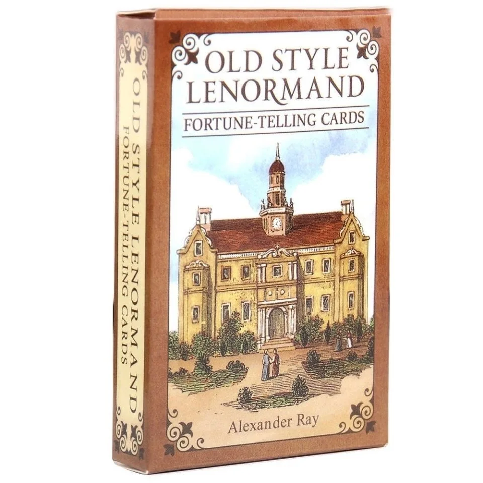 Cartas de adivinación Lenormand de estilo antiguo, versión en inglés, 38 cartas de oráculo, juegos de mesa de adivinación, cartas de juego