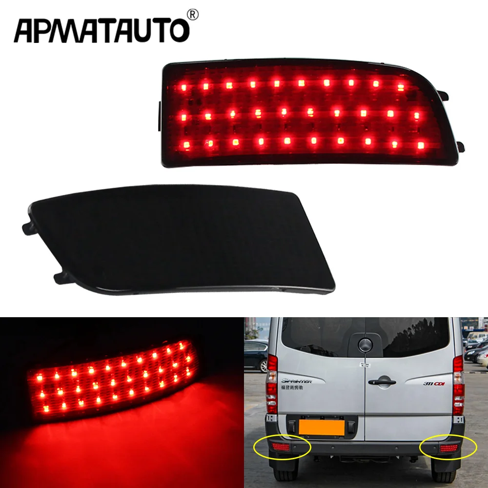 2 uds LED lámpara de freno trasero Reflector de parachoques trasero luz para Mercedes Benz Dodge Sprinter W906 2006-2016 accesorios de coche