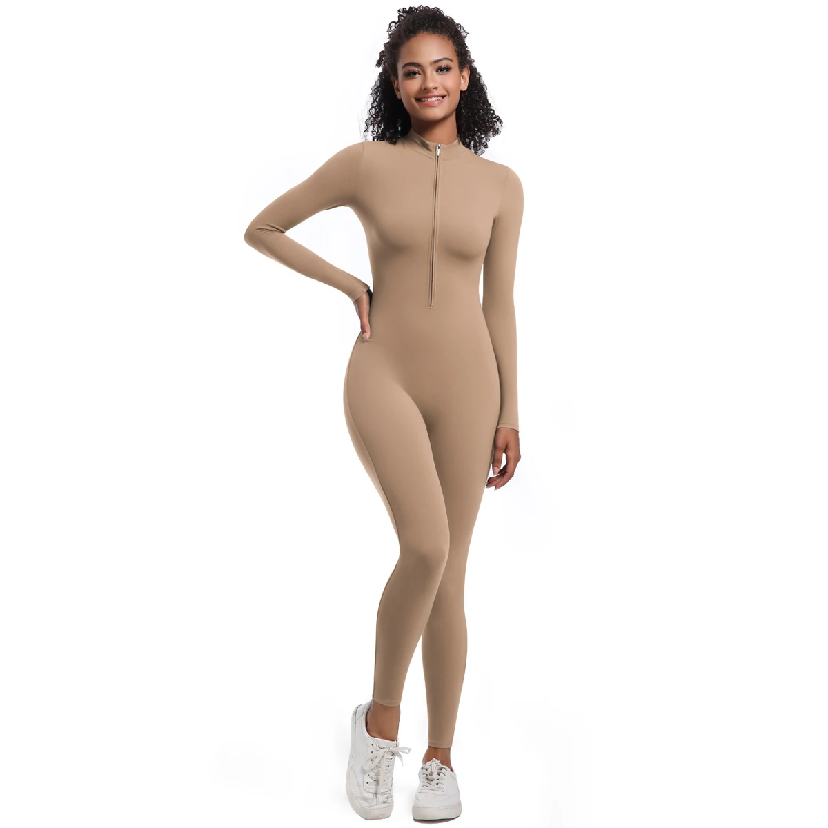 Mono deportivo para mujer, ropa moldeadora sin costuras, ajustado, mono deportivo de manga larga, traje deportivo para Fitness, traje de Yoga
