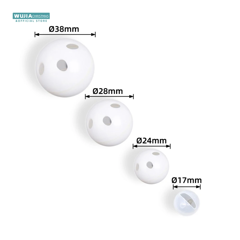 30/50/100 Uds sonajero de plástico bolas de campana chirriador juguetes para bebés DIY sonajero cuentas fabricante de ruido reparación arreglar perro muñeco de peluche suministros para bebés