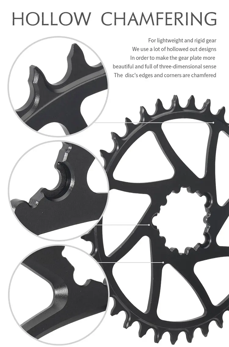 Platos y bielas redondos ovalados de 0mm para SRAM Gx xx1 Eagle GXP PASS QUEST, plato redondo de montaña estrecho ancho 28T 30T 32T 34T 36T 38T