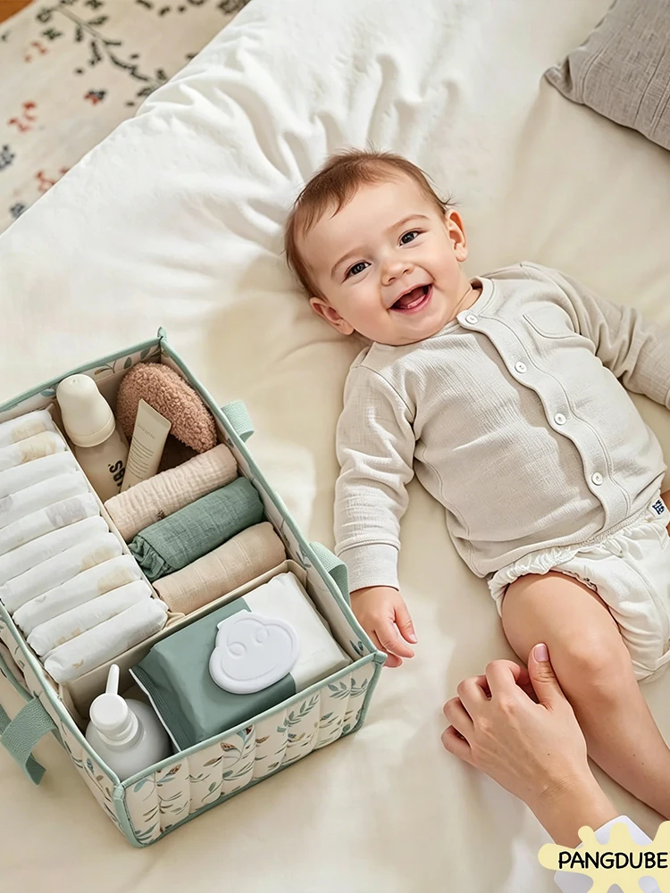 Organizador de Pañales PANGDUBE, Bolsa de Almacenamiento para Pañales de Bebé, Contenedor para Artículos de Recién Nacido, Porta Pañales, Regalo para Baby Shower