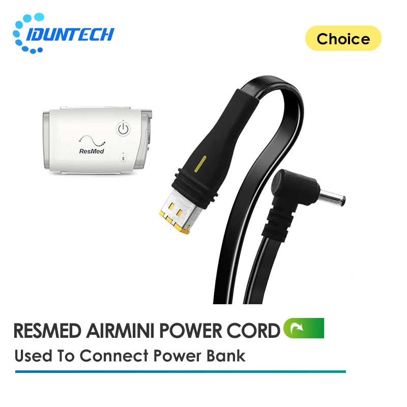 Cable de Alimentación CC para ResMed AirMini CPAP, Cable de Alimentación de 24V para Batería Externa/Banco de Energía, Adaptador de Viaje Portátil de 5.5x2.1mm