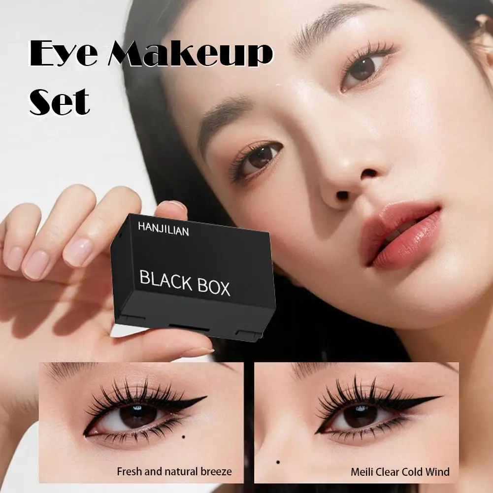 Set de Maquillaje de Ojos 3 en 1, Sello Portátil para Delineador y Puntos de Ojos, Aplicación Rápida, Resistente a Manchas, Herramientas de Maquillaje de Pestañas