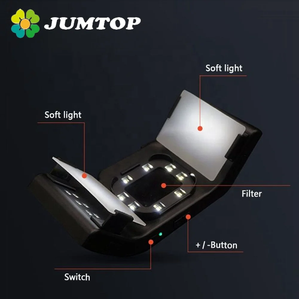 JUMTOP-Lámpara de relleno Oral para fotografía Dental, luz de Flash LED con soporte, ajuste de brillo, herramienta de iluminación para tratamiento de odontología