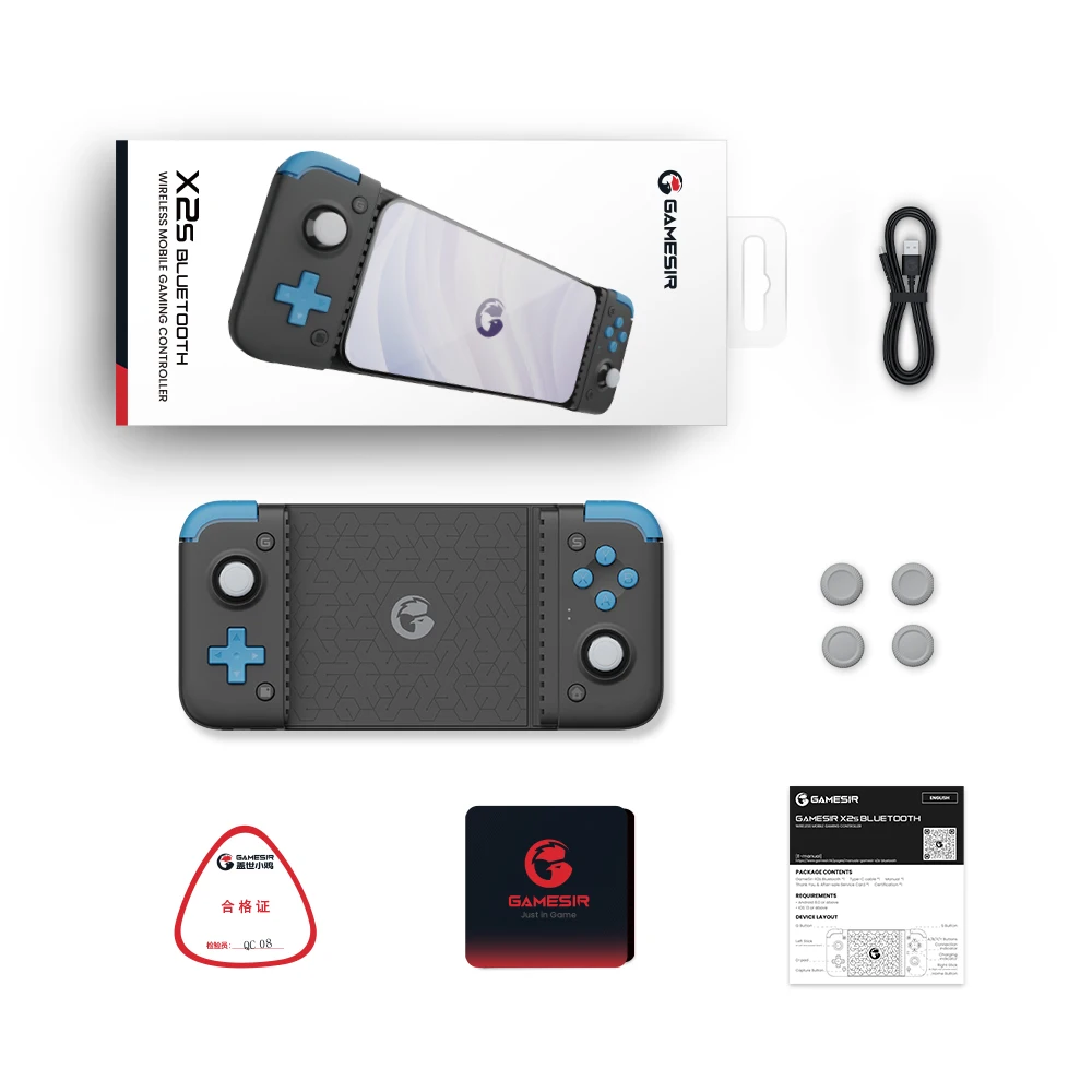 GameSir X2s Mando de Juego Móvil para Teléfonos Android, Controlador de Juegos para Cloud Gaming, Xbox Game Pass, STADIA, XCloud, Joystick con Efecto Hall