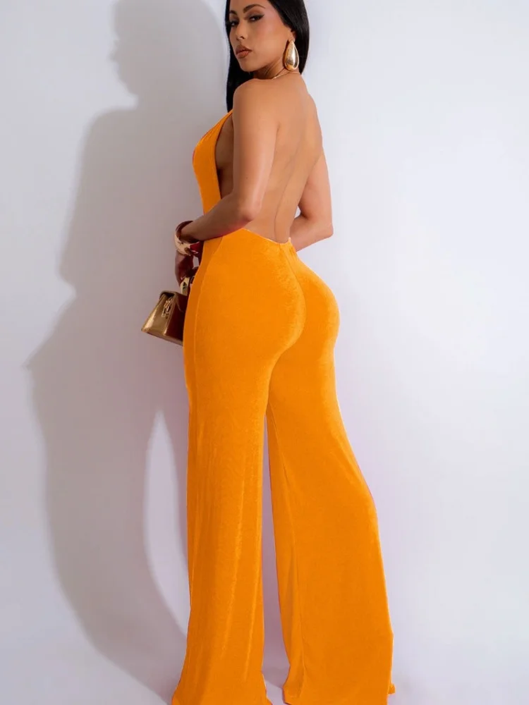 Wmstar Monos para Mujer al por Mayor, Nuevo Estilo, Pantalones Largos de Una Pieza, Color Sólido, Sexy, Casual, Verano 2026
