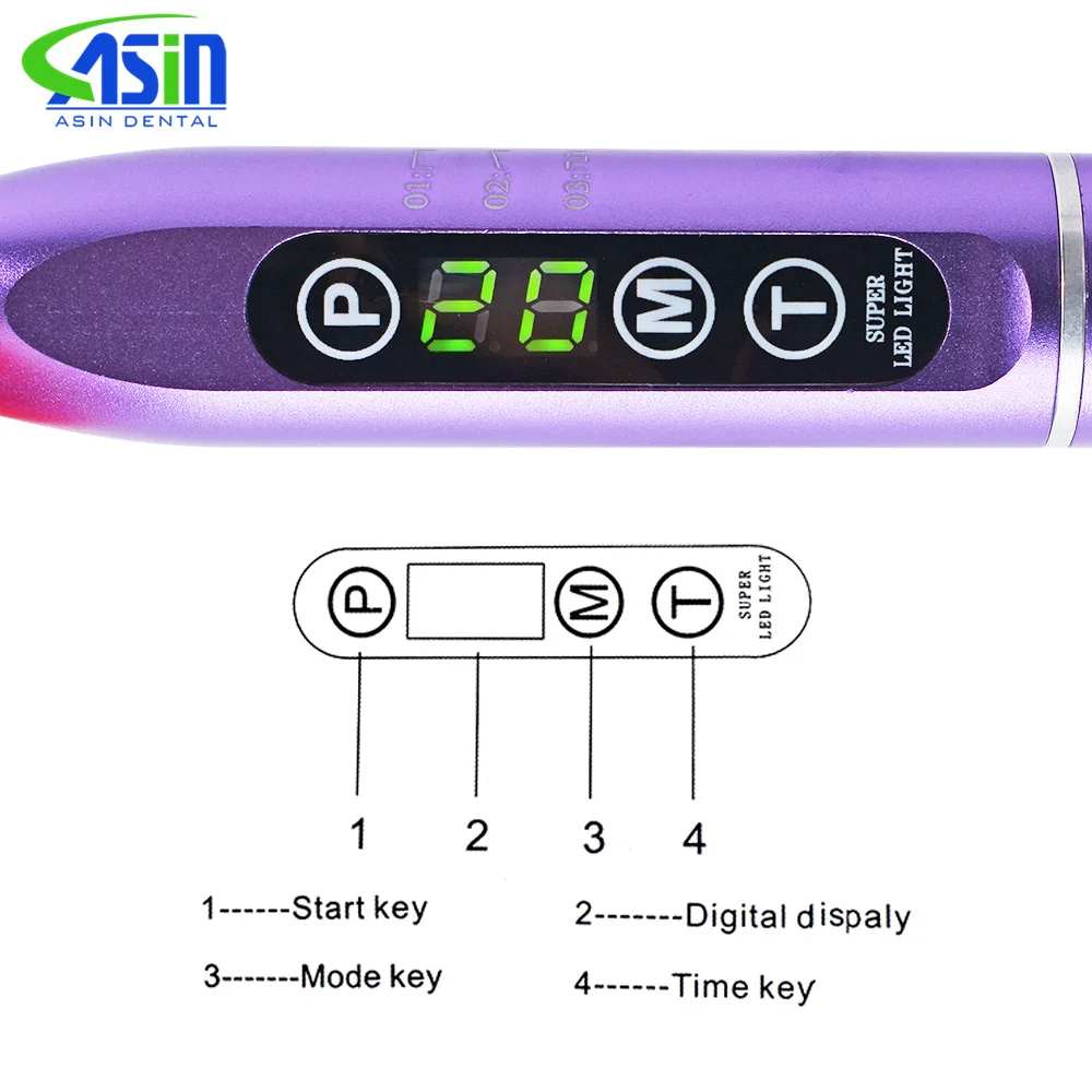 DEASIN-Lámpara de luz de curado Dental inalámbrica LED, máquina de odontología, resina polimerizada, 5s/3mm, lámpara de ortodoncia Dental curado con luz