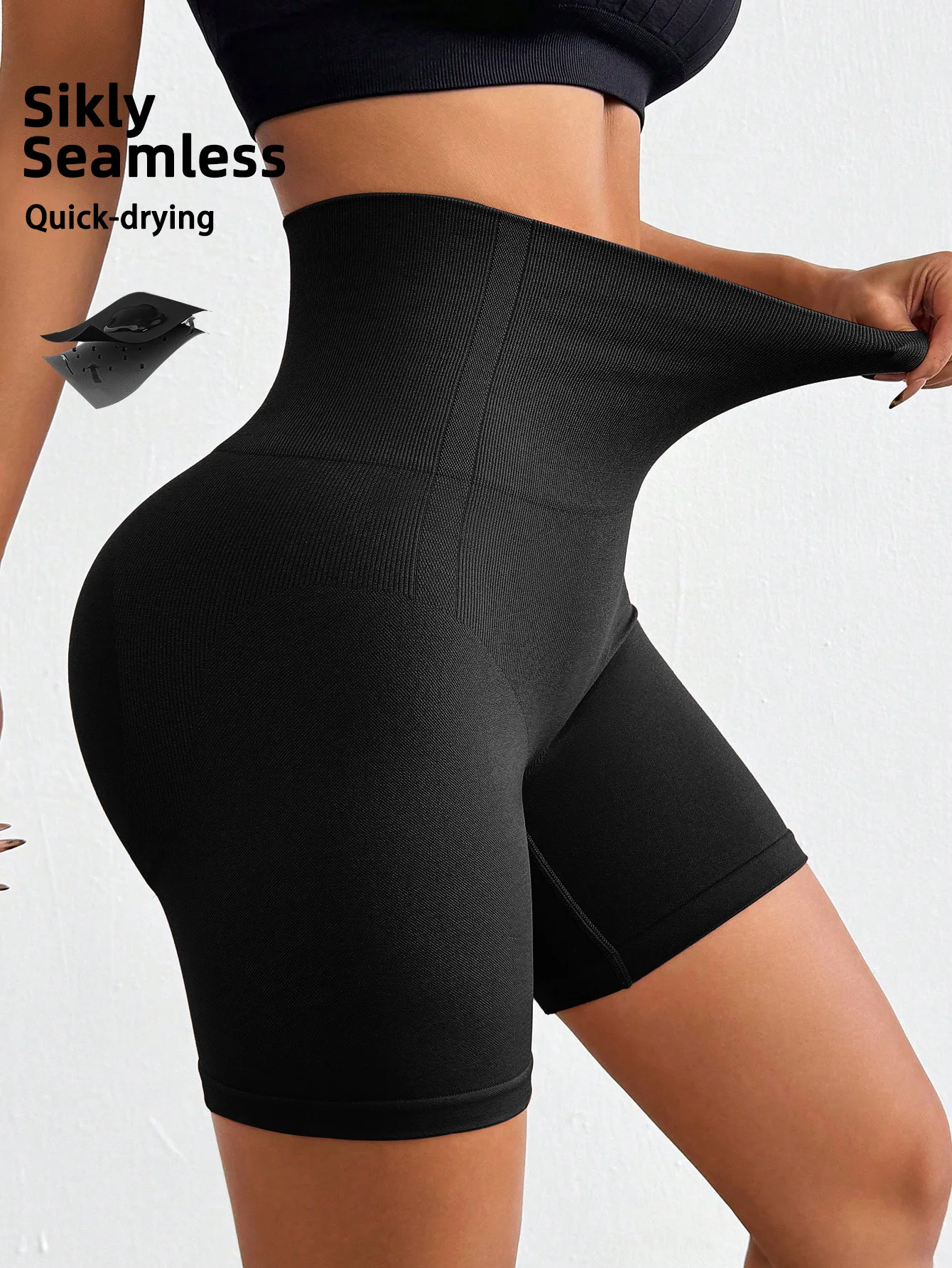 Pantalones cortos de motociclista para mujer, pantalones cortos de yoga de voleibol para correr, entrenamiento de cintura alta de 6 pulgadas