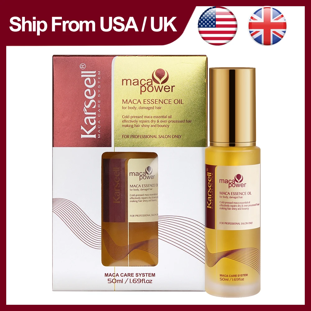 Karseell 50ml Aceite de argán marroquí 50ml 1,69 fl.oz para la curación del cabello Suero capilar sin peso prensado en frío para cabello seco y dañado
