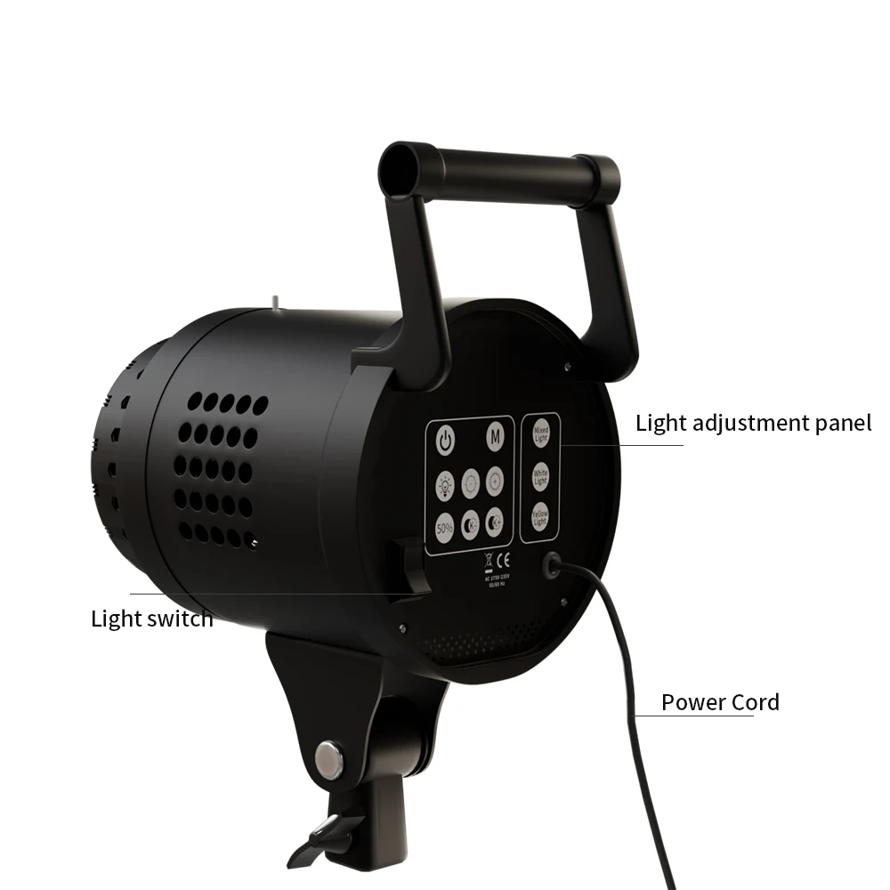 115/135W fotografía Bowens iluminación LED 220V Video estudio lámpara equilibrada luz diurna retrato Flash estudio 3000-6000K 3 colores